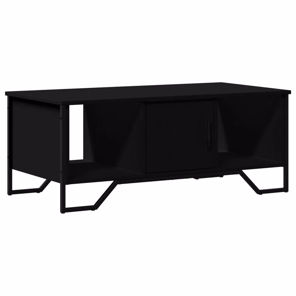Berkfield Home Modern Rectangular Coffee Table in Black, W/D/H: 100 x 51 x 40 cm – 2