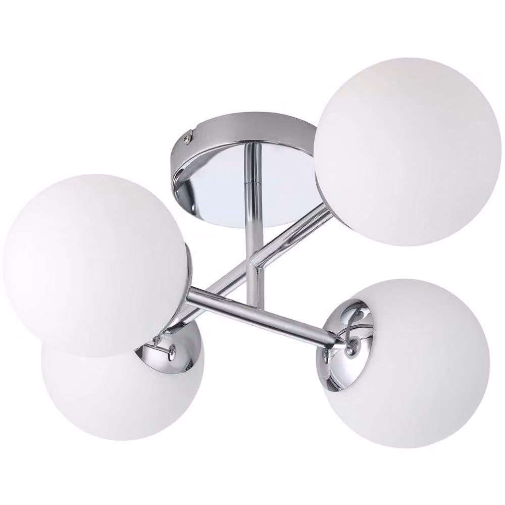 Loops Modern Chrome LED Ceiling Light for Bathroom Decor – 2