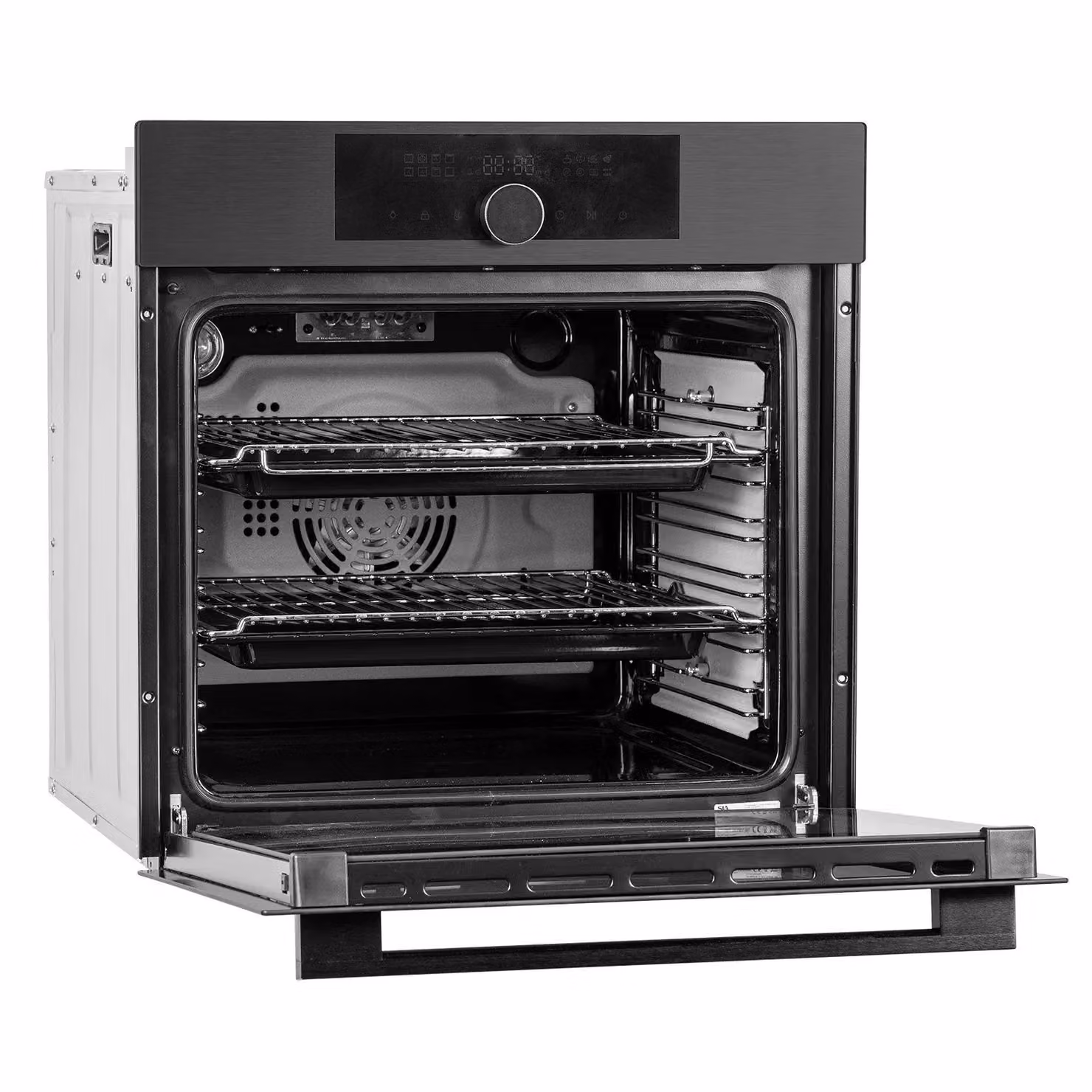 SIA BIPO76GM Single Electric Fan Oven in Black and Stainless Steel with LED Display – 4