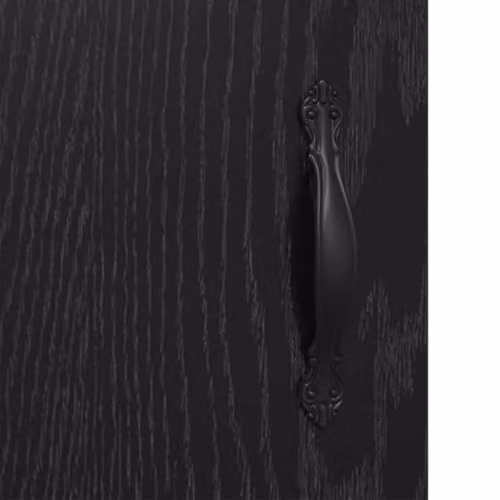 vidaXL Modern Black Highboard with Glass Doors and Internal Shelves, W/D/H: 69.5 x 34 x 90 cm – 4