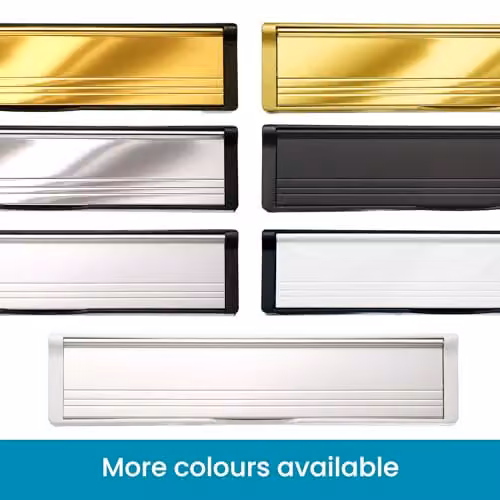 Keypak 12 inch Adjustable Built-in Letter Box with Anti-Snap Flap and Draught Excluder in Chrome – 5