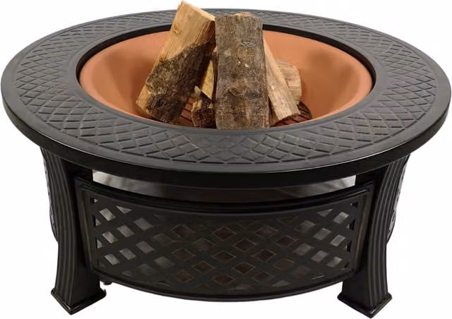 Samuel Alexander Steel Fire Bowl in Black and Copper