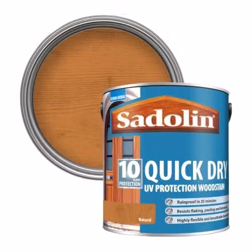 Sadolin Quick Dry UV Protection Woodstain in Brown, 2.5L