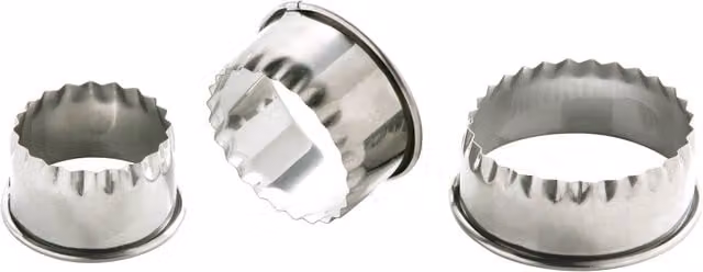 Orsina Set of 3 Round Stainless Steel Pastry and Cookie Cutters, Silver – 1