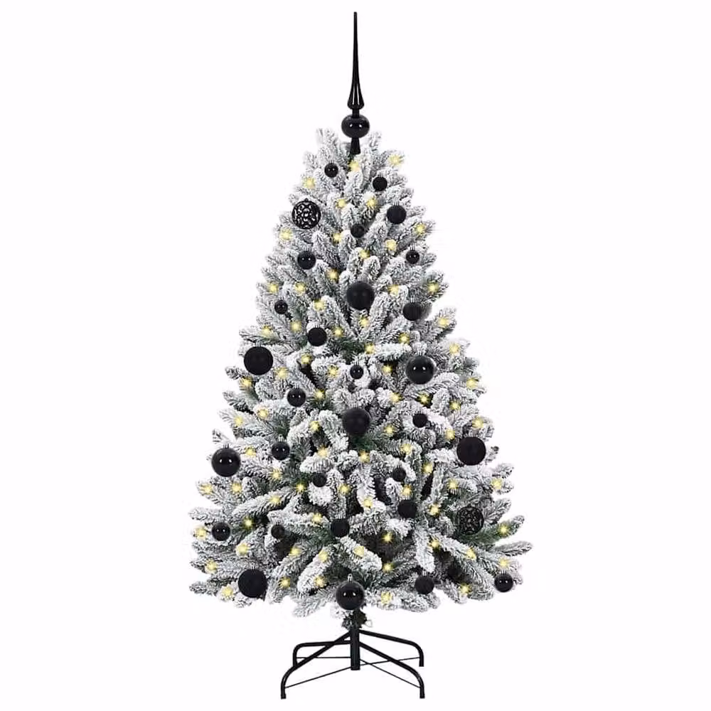 Berkfield Home Artificial Christmas Tree in Green and White, Height: 120 cm – 3