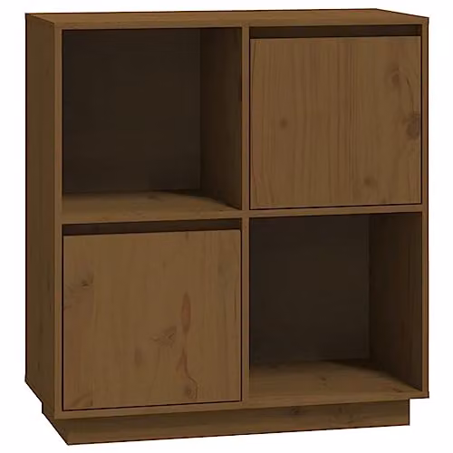vidaXL Modern Solid Wood Pine Sideboard, Brown, W/D/H: 74 x 35 x 80 cm – 1