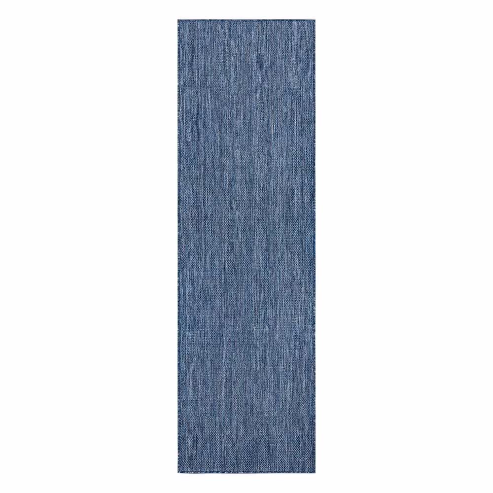 RugsX Sion Blue Flat Weave Polypropylene Runner, W: 70 cm, L: 300 cm – 2