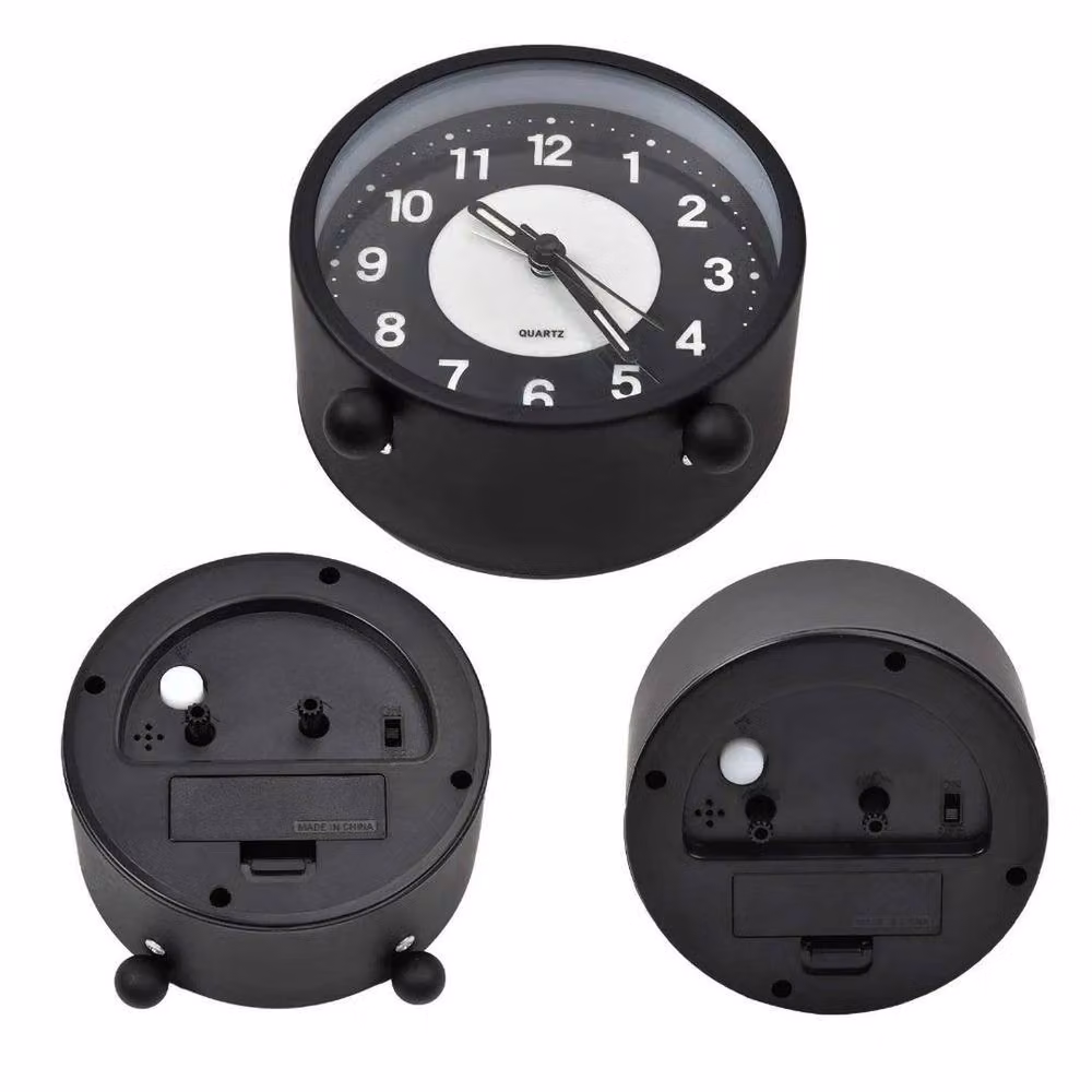 Kelvenix Black Silent Analog Quartz Tabletop Alarm Clock – 2