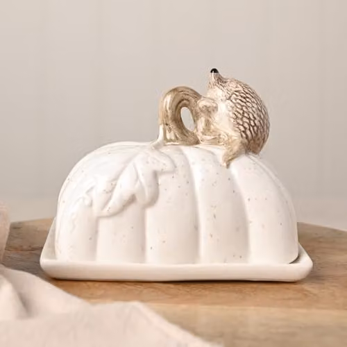 Widdop and Co White Ceramic Butter Dish – 2