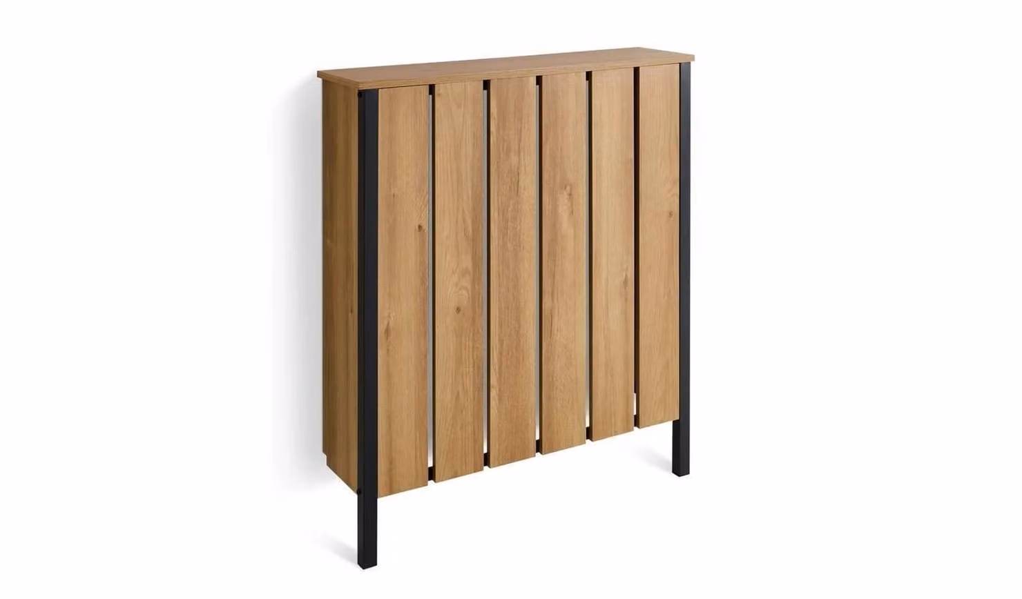 Loft Living Mini Radiator Cover in Oak Brown Modern Heating Cabinet
