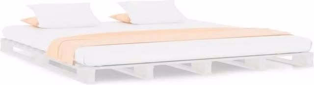 Berkfield Home White Pallet Bed Made from Solid Pine Wood W/D/H: 160 x 200 cm – 1