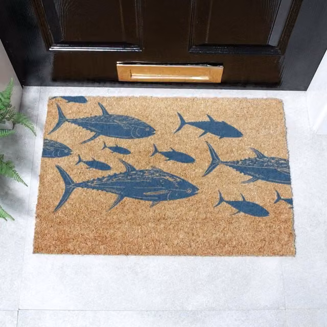 Artsy Mats Fish Doormat in Brown, W/D: 60 x 40 cm