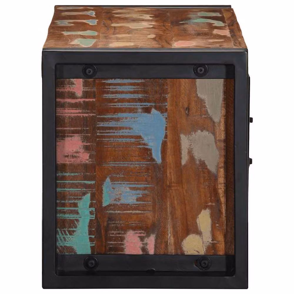 Berkfield Home Industrial TV Cabinet in Brown Reclaimed Solid Wood, W/D/H: 80 x 30 x 35 cm – 3