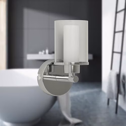 firstchoicelighting Wren Chrome Bathroom Wall Light with Transparent Glass Shade – 3