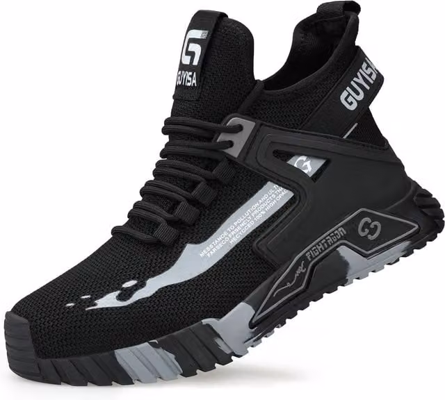 Safety Brands Men's S1P Steel Toe Cap Safety Trainers, Water Resistant, Black, Size 11 UK