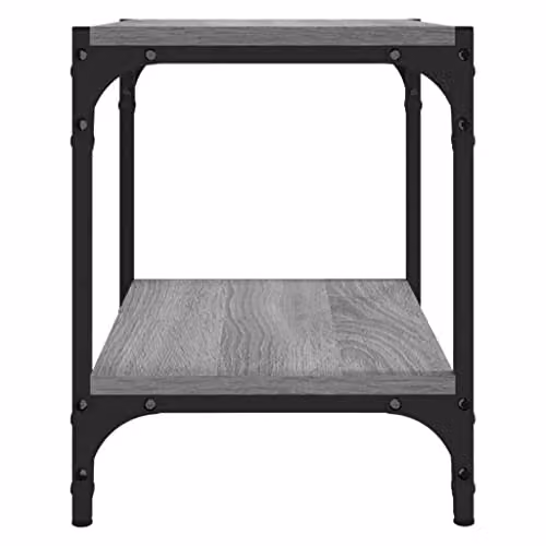 vidaXL Industrial TV Cabinet in Grey Sonoma, W/D/H: 40 x 33 x 41 cm, Made of Wood and Metal – 3
