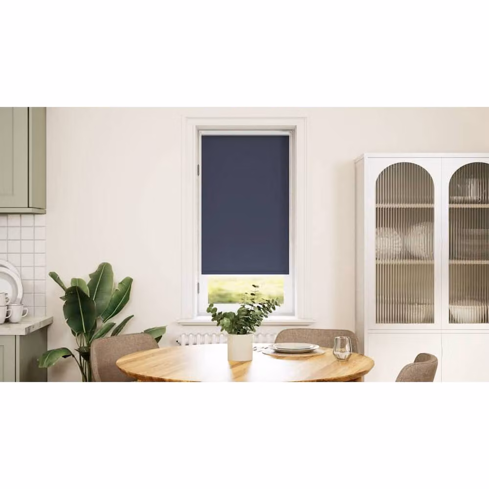 Berkfield Home Thermal Insulating Blackout Roller Blind, Blue and Silver, W: 60 cm, H: 120 cm – 2