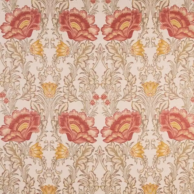 iLiv Pimpernel Fabric in Garnet and Gold