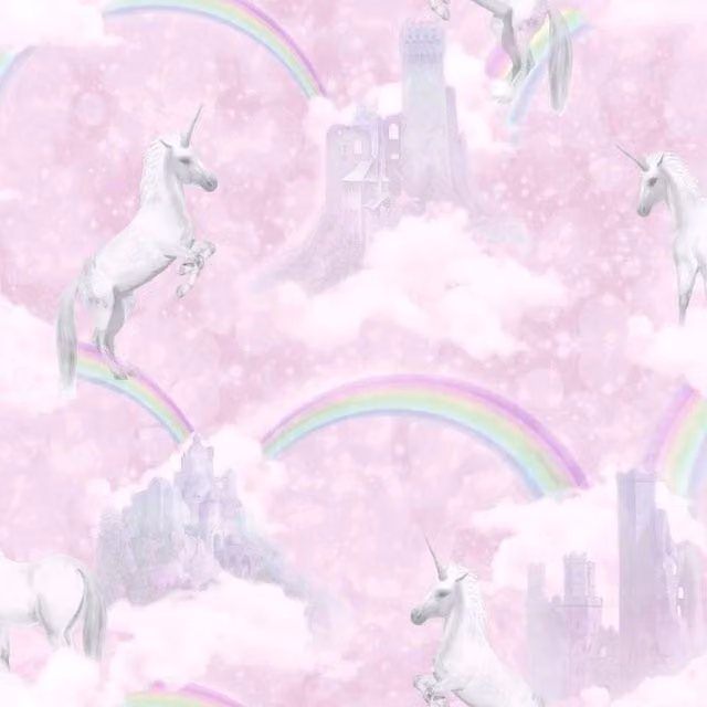 Holden Décor I Believe In Unicorns Wallpaper in Pink