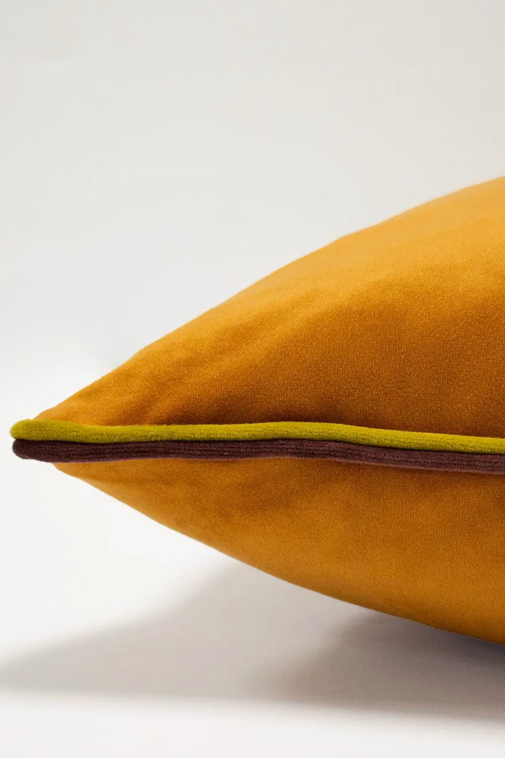 Furn Gemini Soft Velvet Square Reversible Cushion in Orange, W/D/H: 50 x 50 x 50 cm – 3