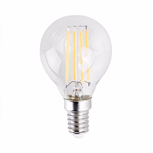 MiniSun Pack of 10 Retro Style 4W LED Filament SES E14 Clear Golfball Light Bulbs, 2700K Warm White