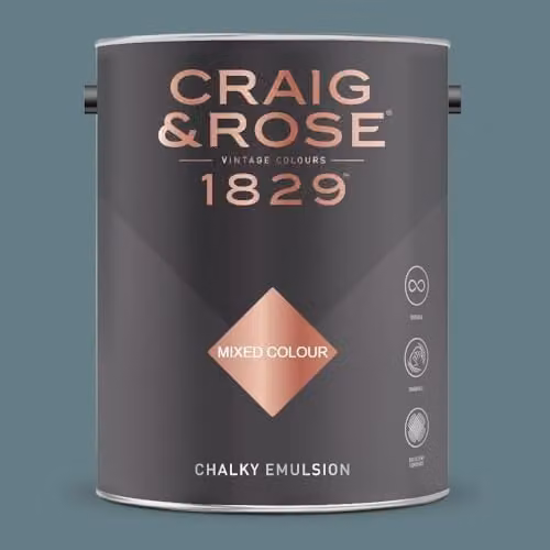 Craig & Rose 1829 Paint Stop Chalky Emulsion in Saxe Blue, 5 l
