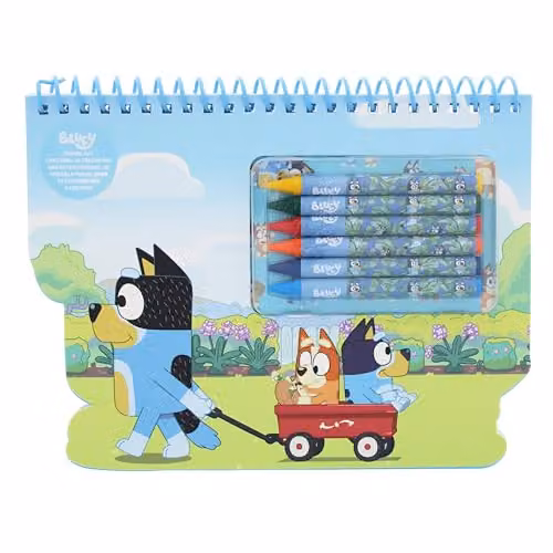 Blueprint Collections Bluey Drawing and Colouring Travel Set in Blue
