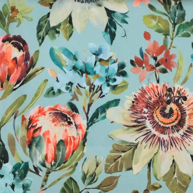 Clarke & Clarke Paradise Velvet Fabric Mineral Multicolour
