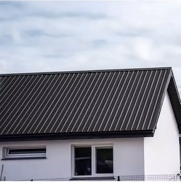 Living and Home 12-Piece Black Metal Corrugated Roofing Sheets – 1