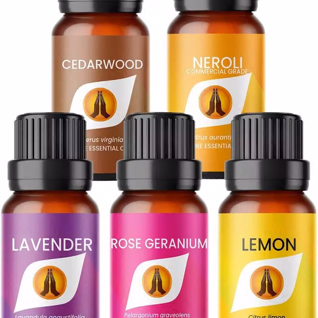 Aroma Energy 100% Pure Essential Oil Set for Anxiety in Transparent Packaging