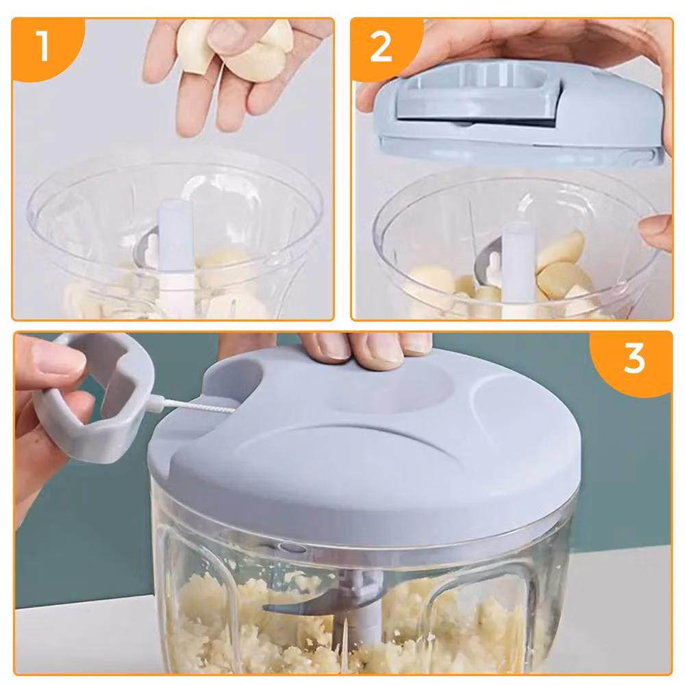 Crystals Manual Pull Food Chopper and Vegetable Shredder in Transparent Plastic – 5