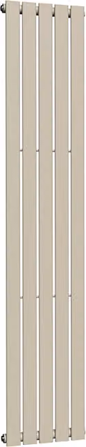 Lux Heat Flat Coloured Vertical Radiator in Moon Dust, H 180 cm x W 35 cm