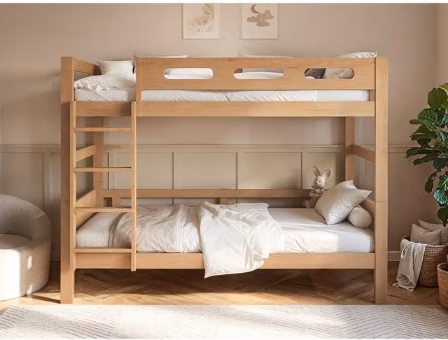Flair Furnishings Elijah Detachable Wooden Bunk Bed in Brown – 1