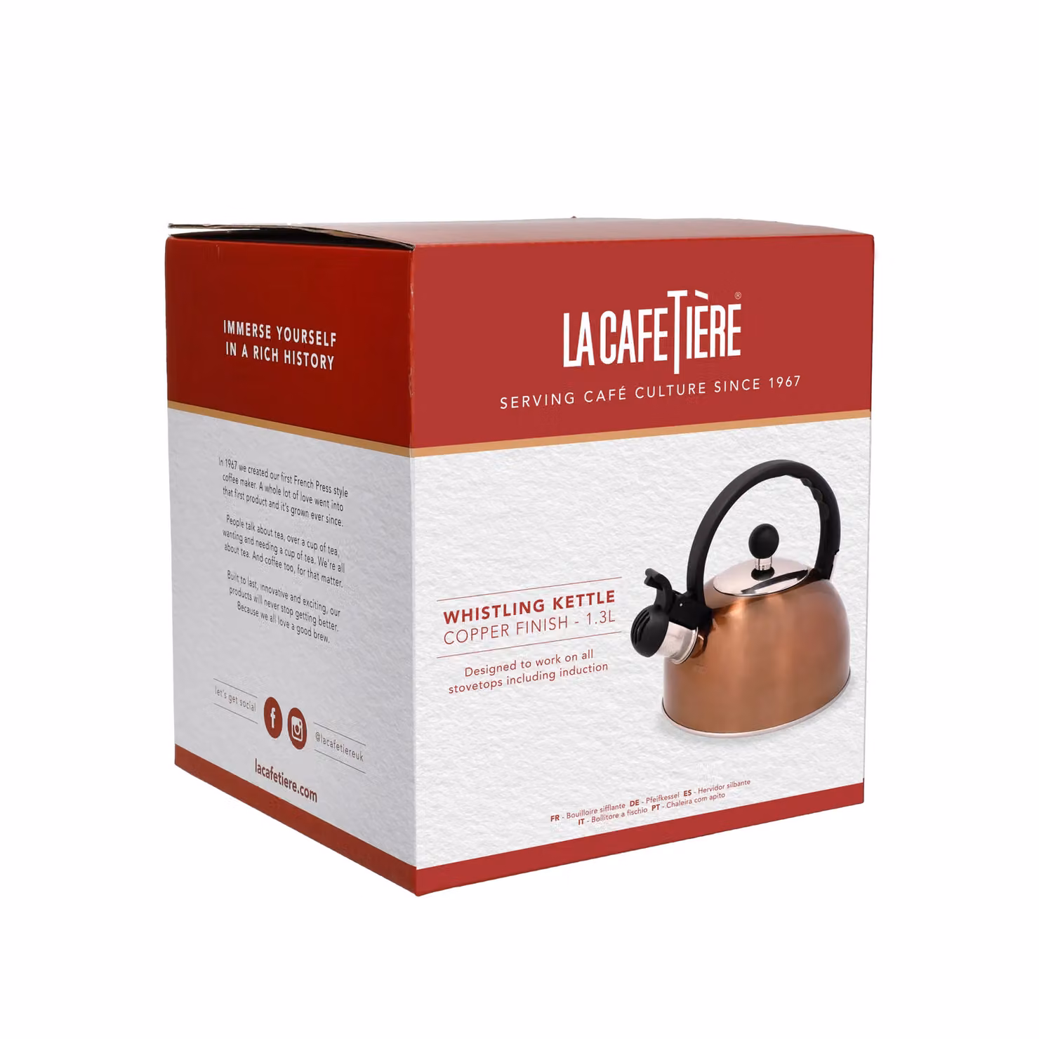 La Cafetiere Stainless Steel Whistling Kettle in Copper and Bronze – 4