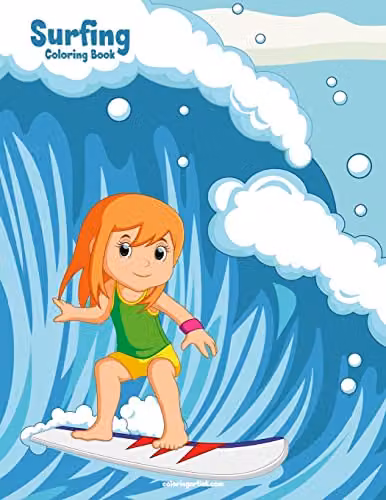 Surfing Coloring Book Volume 1 Multicolour Childrens Paper Book by Createspace