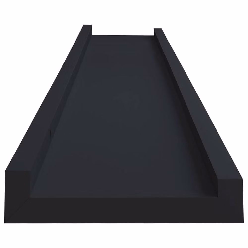 Berkfield Home Picture Frame Ledge Shelves, 2 Piece Set, Black, W/D/H: 80 x 9 x 3 cm – 4