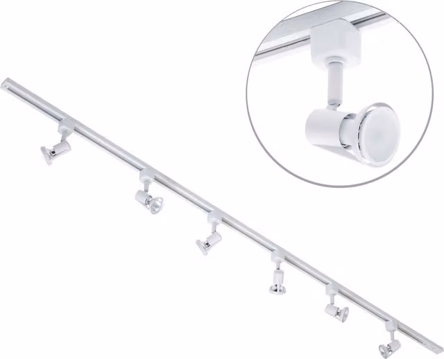 Litecraft White LED Track Light Kit with 6 Spotlight Heads
