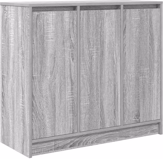 Berkfield Home Grey Sonoma Sideboard in Engineered Wood, W/D/H: 85 x 34 x 76 cm