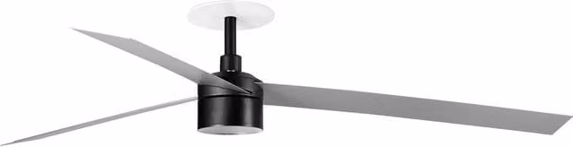 Netlighting Cruiser Recessed 160cm TEK LED Ceiling Fan with Black Aluminium Blades