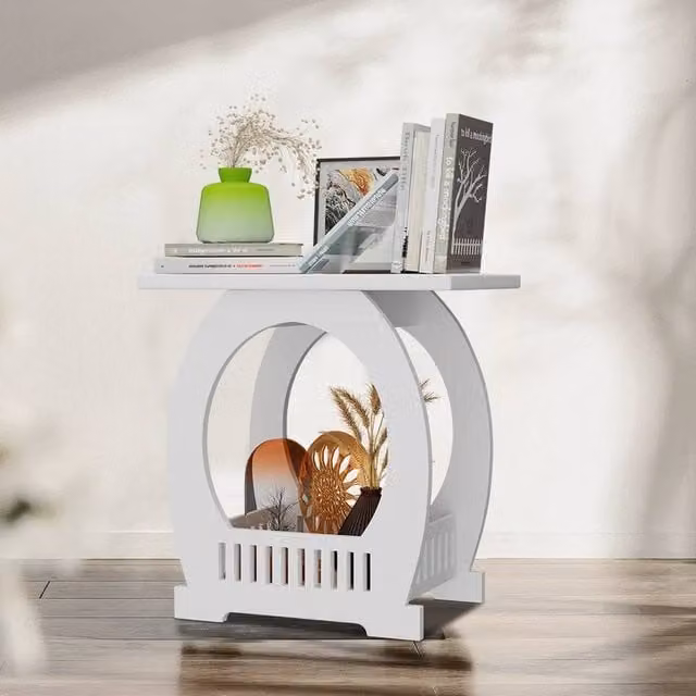EONLION White Modern Bedside Table Cabinet – 1