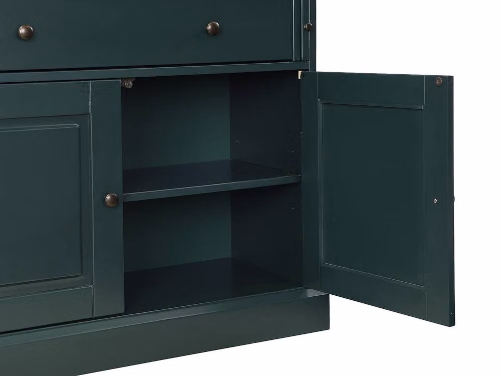 Vente-unique CLEORE Pine and MDF Secretary Desk in Green – 4