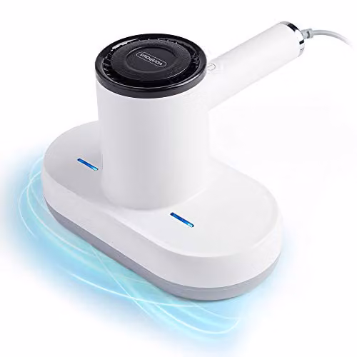 VonHaus Handheld Mattress Vacuum Cleaner in White with 350W Motor, UV-C Light, Tapping Vibration and HEPA Filtration