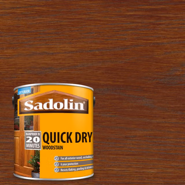 Sadolin QD Water-Based Weatherproof Woodstain, Teak, 2.5 l
