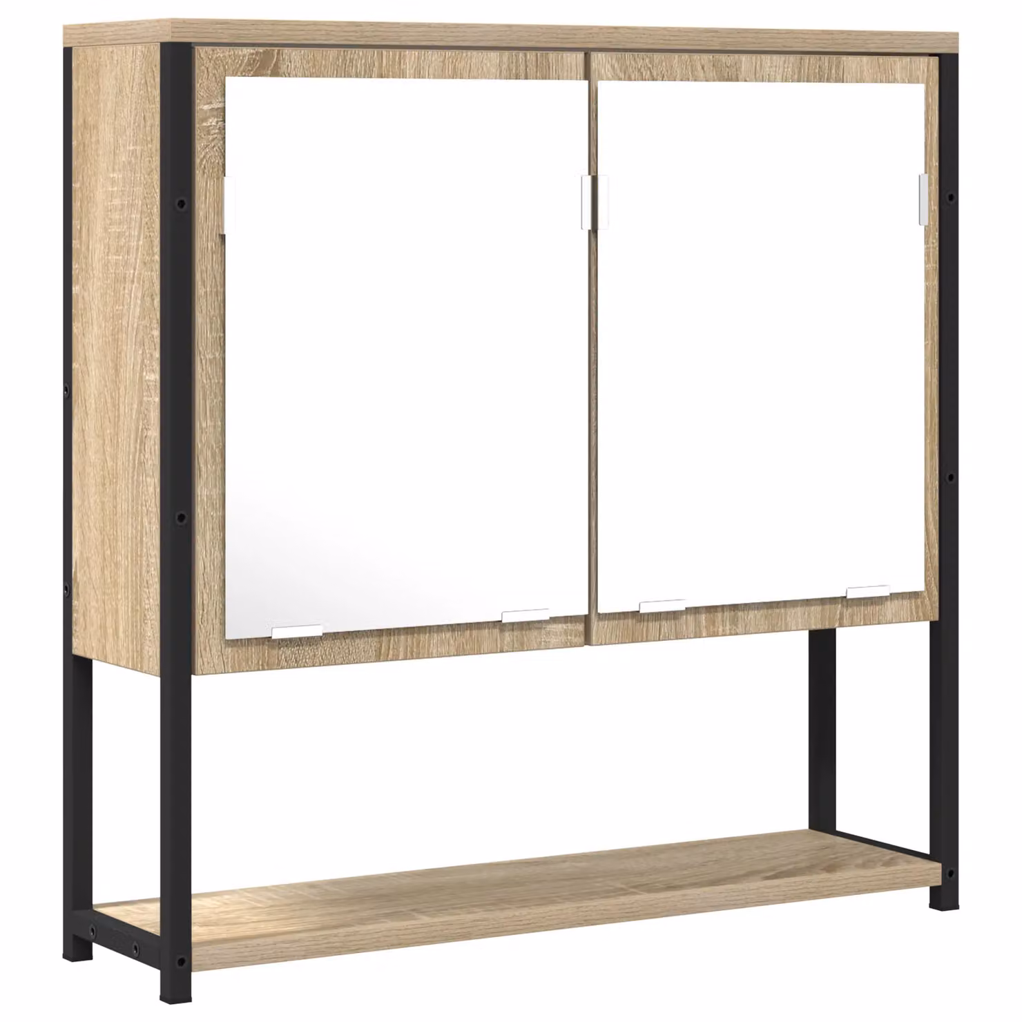 Berkfield Home Sonoma Oak Bathroom Mirror Cabinet, Brown, W: 60 cm, H: 60 cm, D: 16 cm – 2