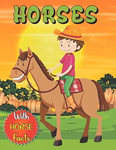 Horses Colouring Book for Kids with Horse and Pony Designs and Facts