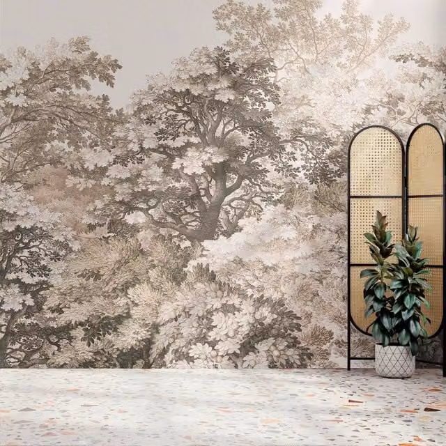 Superfresco Easy Forest Canopy Mural in Beige, W: 300 cm, H: 280 cm – 1
