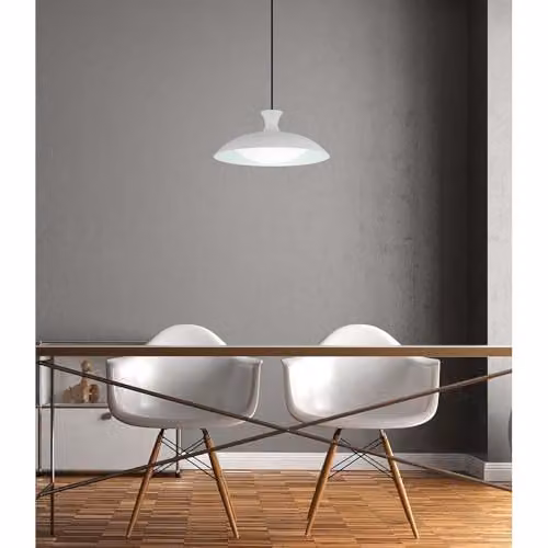 Globo Lighting Modern White Dome LED Pendant Lamp with CCT Memory and Adjustable Height, H 150 cm, W 40 cm, D 40 cm – 2