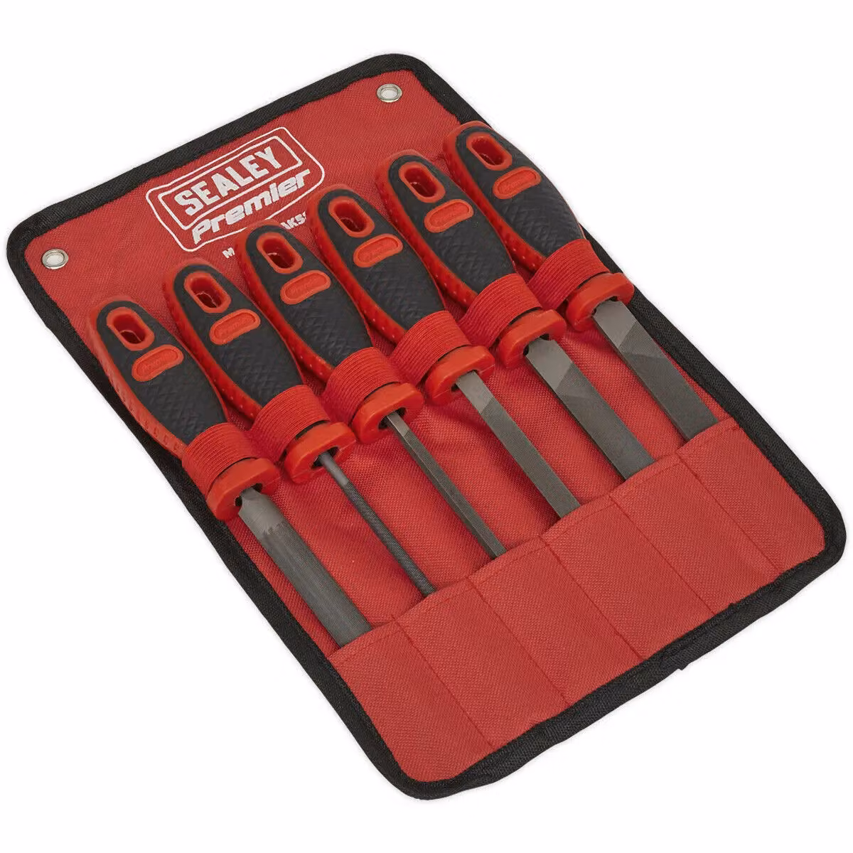 Loops Premium 6 Piece 150mm Engineers File Set in Multicolour with Comfort Grip and Double Cut Coarse Finish – 4
