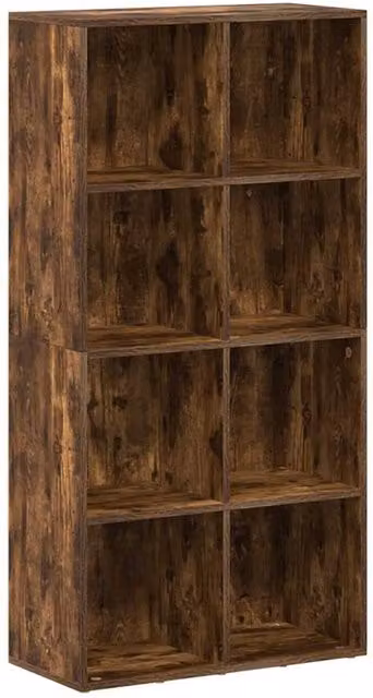 Berkfield Home Smoked Oak Book Cabinet and Sideboard in Brown, W/D/H: 66 x 30 x 130 cm – 1