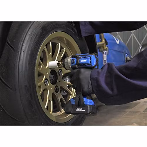 Draper D20 20V Brushless 1/2" Mid-Torque Impact Wrench, Blue and Multicolour – 2